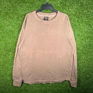 Outfitter Trading Co Park City Embroidered Long‎ Sleeve Shirt Tan Mens XL